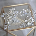 Wedding Hair Accessories - Swarovski Opal Bridal Hair Comb and Pin Set