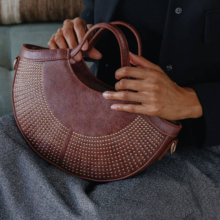 Kaylee Espresso Recycled Vegan Top Handle Bag
