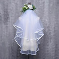 Wedding Veils - Satin Edge Fingertip Length Bridal Veil