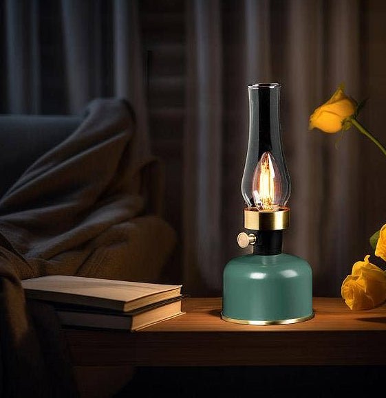 Lantern Lamp: Green - Olita Gifts & Goods