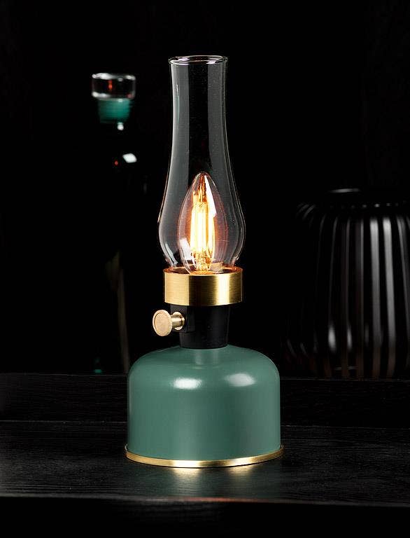 Lantern Lamp: Green - Olita Gifts & Goods