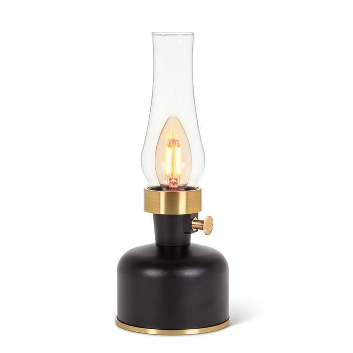 Lantern LED Lamp w/Chimney-Blk-10.5"H - Magnolia Lane co. Home + Garden + Gift