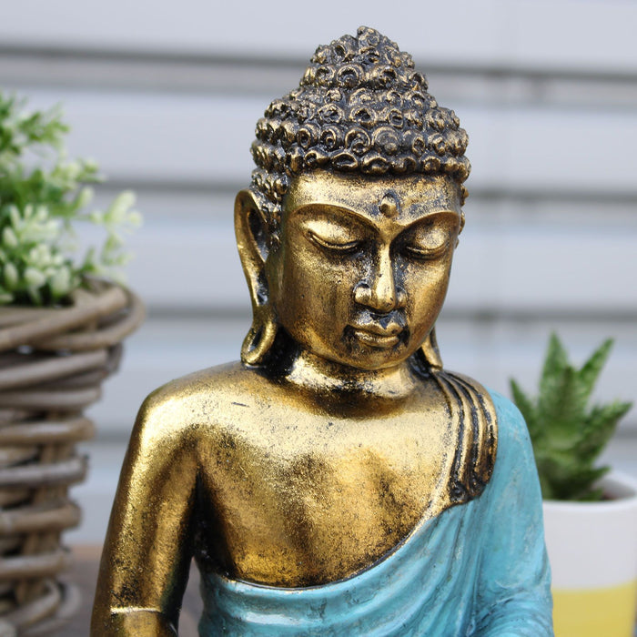 Large Teal & Gold Buddha