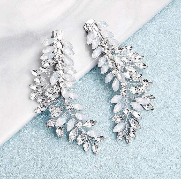 Wedding Hair Accessories -  Opal Bridal/Bridesmaid Hair Clips