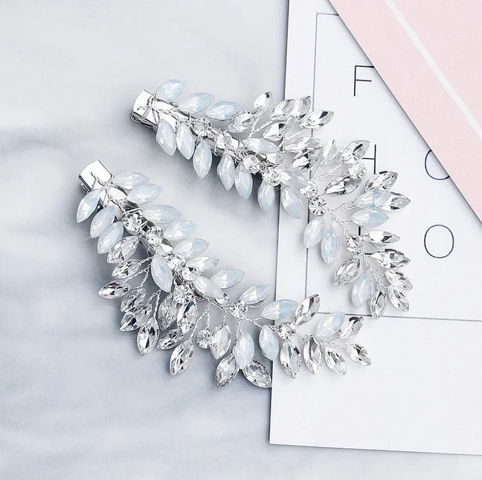 Wedding Hair Accessories -  Opal Bridal/Bridesmaid Hair Clips