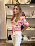 Le Superb Tie Up Tee in Frida Floral