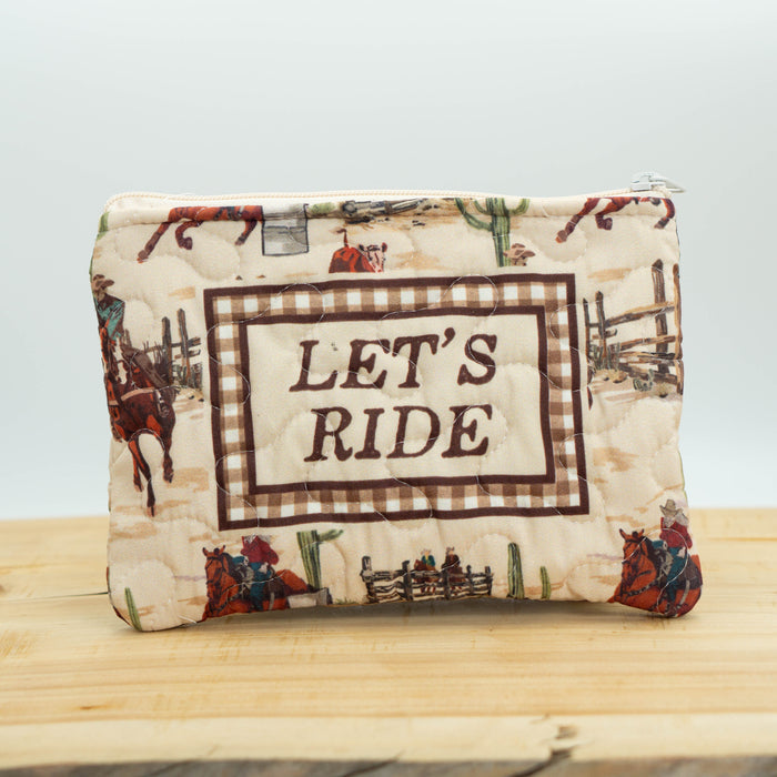 Let's Ride Quilted Zipper Bag #QMB289
