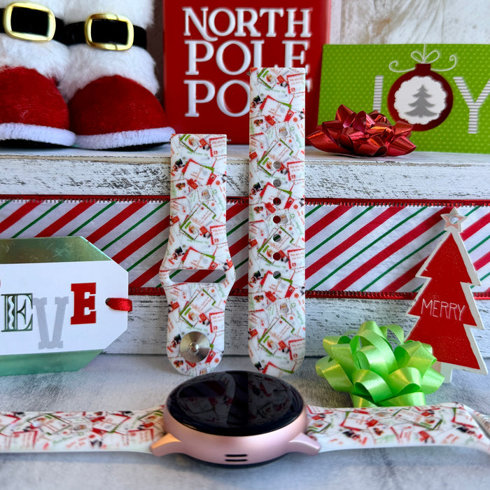 Letters To Santa Print Silicone Band For Samsung Watch