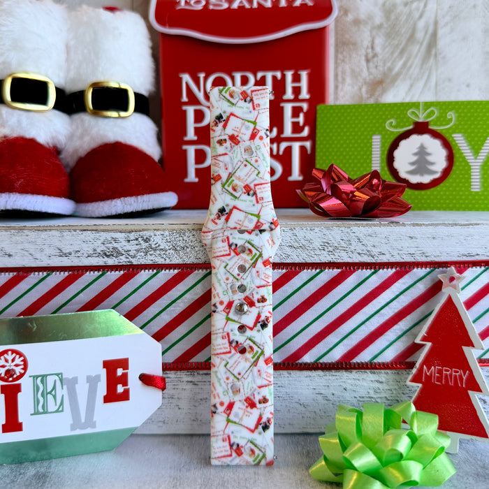 Letters To Santa Print Silicone Band For Samsung Watch