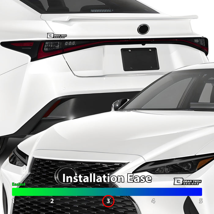 Full Headlight Taillight Precut Smoked PPF Tint Kit Film Overlay Fits Lexus IS 2021 2022 2023 - Bogar Tech Designs