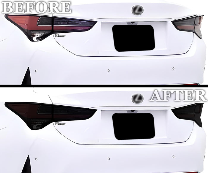 Full Headlight Taillight Precut Smoked PPF Tint Kit Film Overlay Fits Lexus RC 2019 - 2023 - Bogar Tech Designs
