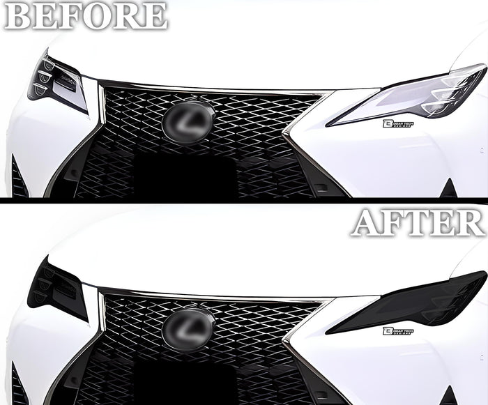 Full Headlight Taillight Precut Smoked PPF Tint Kit Film Overlay Fits Lexus RC 2019 - 2023 - Bogar Tech Designs