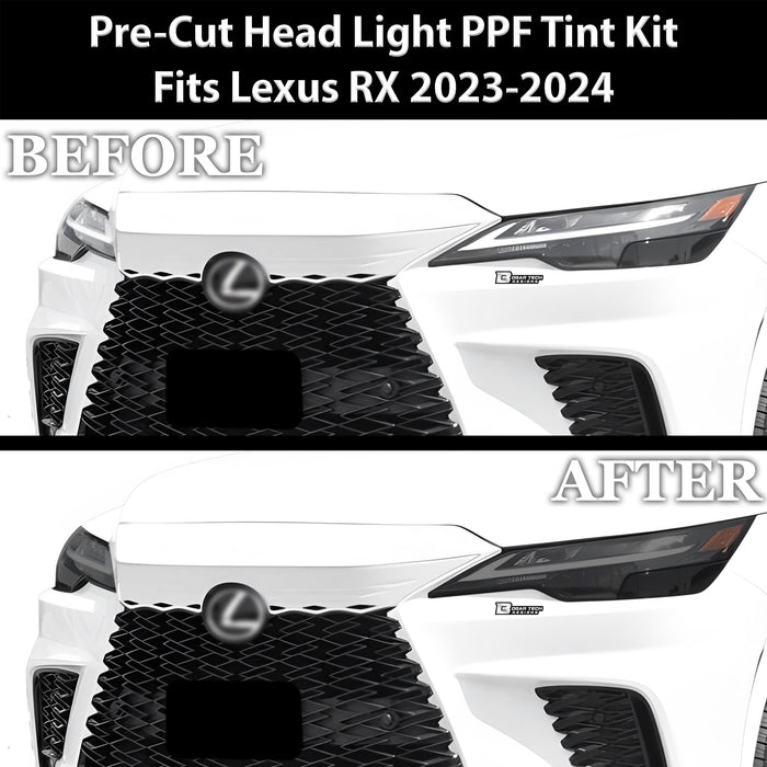 Full Headlight Taillight Precut Smoked PPF Tint Kit Film Overlay Fits Lexus RX 2023 - 2025 - Bogar Tech Designs