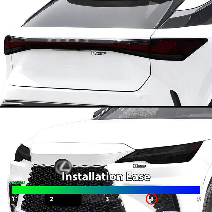 Full Headlight Taillight Precut Smoked PPF Tint Kit Film Overlay Fits Lexus RX 2023 - 2025 - Bogar Tech Designs