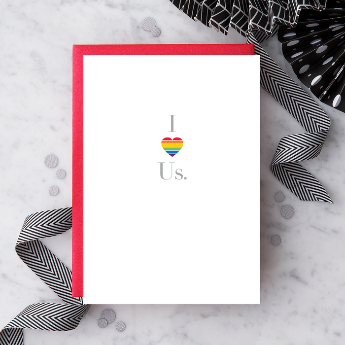 LG06 - "I Love Us - Rainbow Heart" Greeting Card