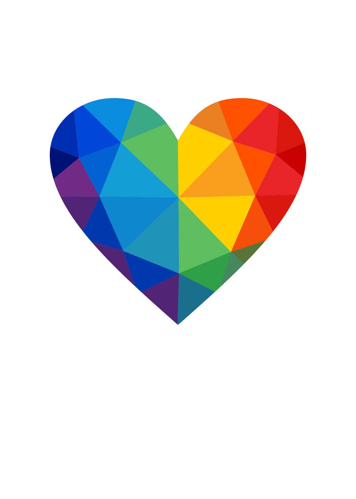 LG39 - Rainbow Pride Heart Greeting Card