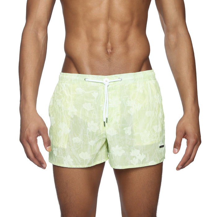 Lime Peony Barcelona Printed Swim Short - Parke & Ronen