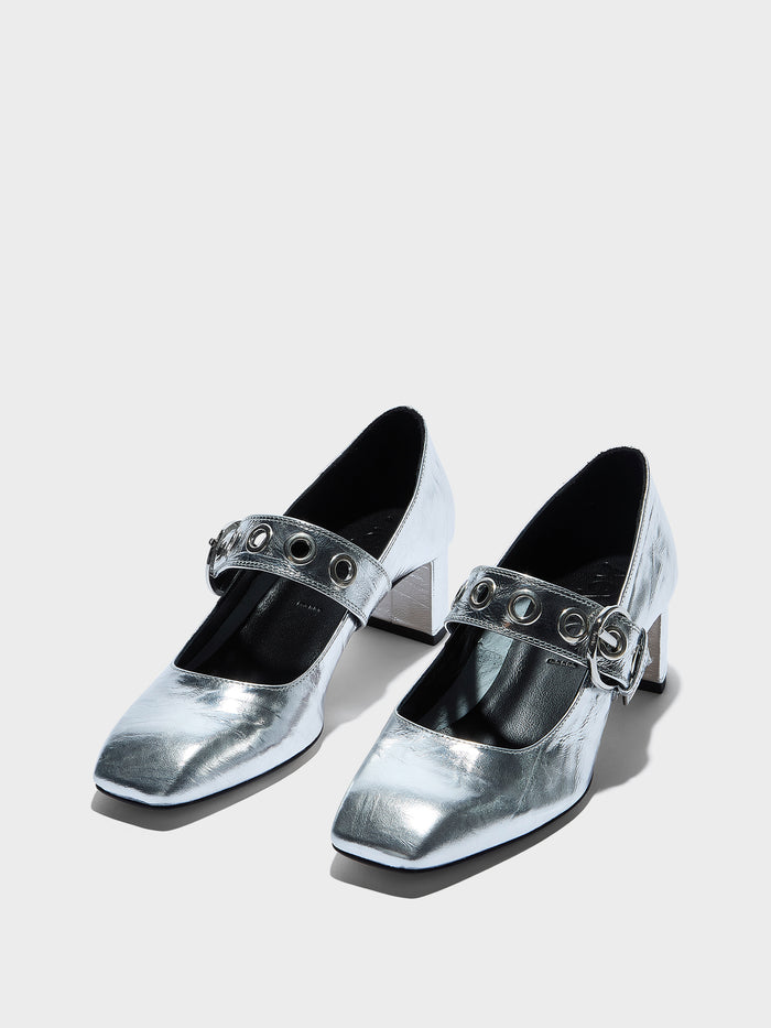 Lina Eyelet Mary-Jane Pumps