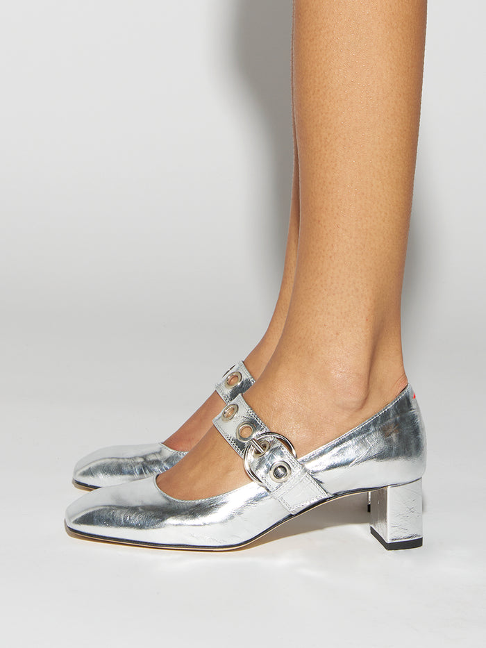 Lina Eyelet Mary-Jane Pumps