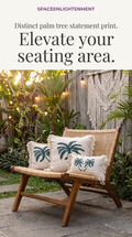 Linen Cushion Cover Palm Tree with Fringe