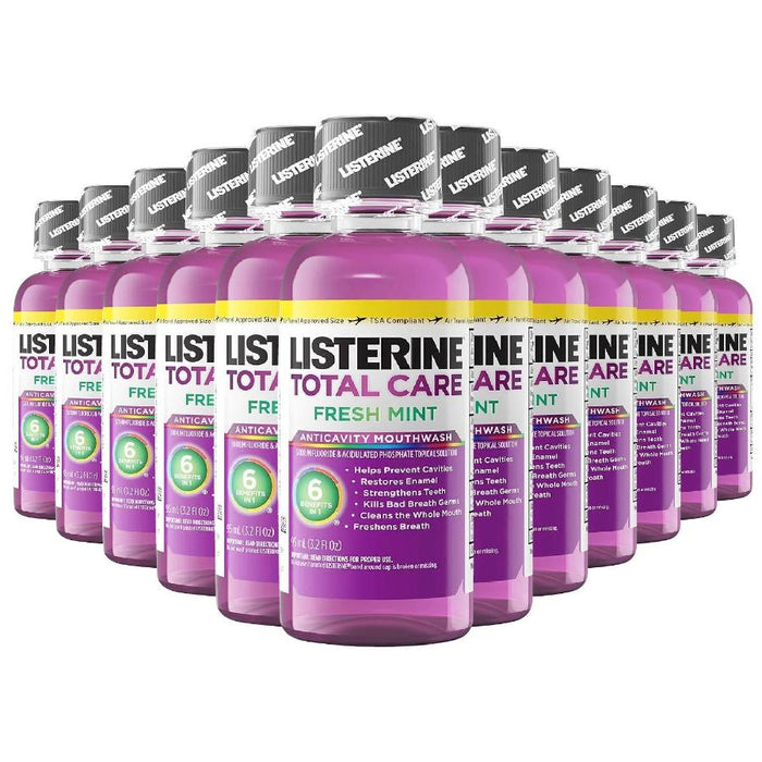 Listerine Fresh Mint Mouthwash 3.2 oz - 24 Pack