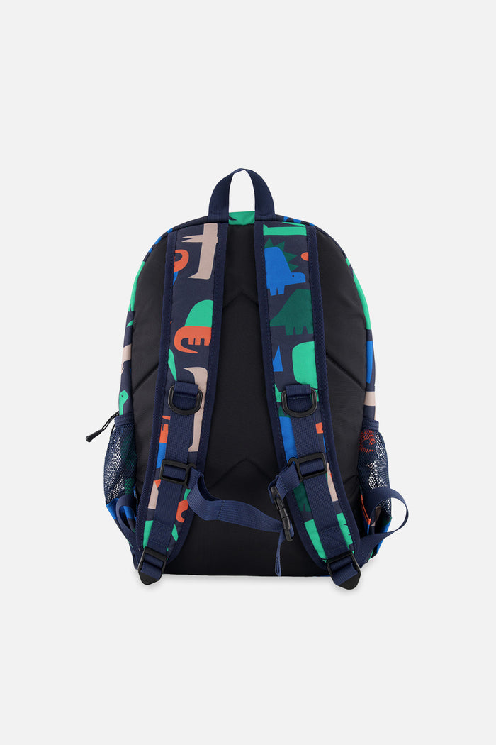 Back view of Deux par Deux little kids backpack showing padded adjustable shoulder straps.