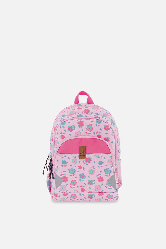 Little Kids Backpack Pink Printed Flowers-0