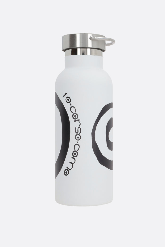 logo print stainless steel water bottle