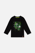 Long Sleeve T-Shirt Black And Green-0