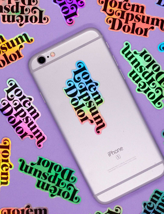 Lorem ipsum dolor holographic sticker