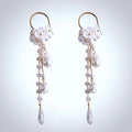 Wedding Pearl Jewelry - Bohemian Pearl and Crystal Bridal Earrings