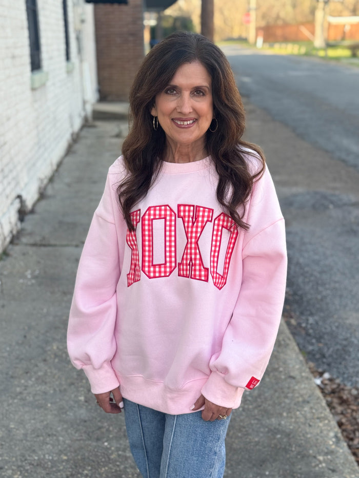 Lulu Mac XOXO Gingham Sweatshirt