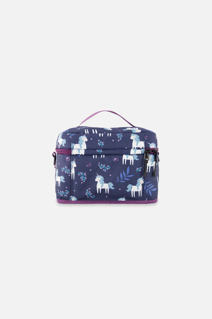 Lunch Box Blue And Purple Unicorn Print-2