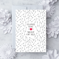 LV07 - "I Love You Most of All” Greeting Card.