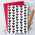 LV11 -"Painted Hearts” Greeting Card.