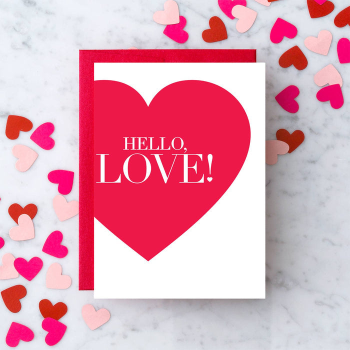 LV21 -"Hello, Love!” Valentine's Day Greeting Card