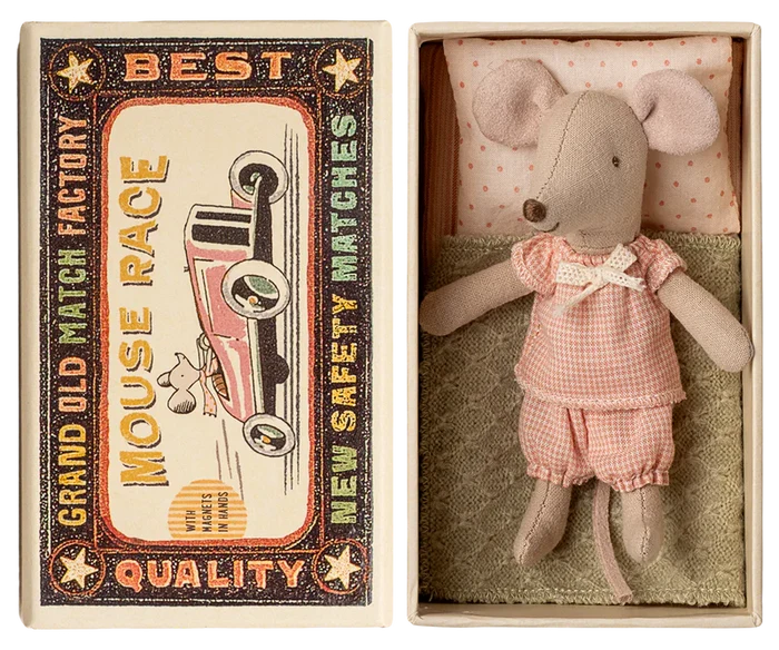Maileg Little Sister Mouse in Matchbox