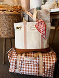 Maple Gingham Canvas Tote Bag - Olita Gifts & Goods