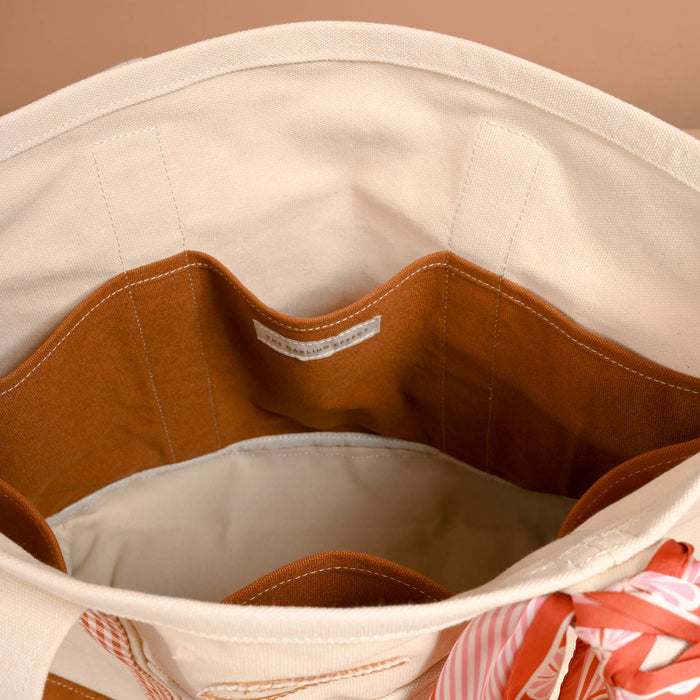 Maple Gingham Canvas Tote Bag - Olita Gifts & Goods