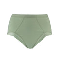 Marrow High Waisted Silk and Organic Cotton Full Brief in Aspen Green – Juliemay Lingerie