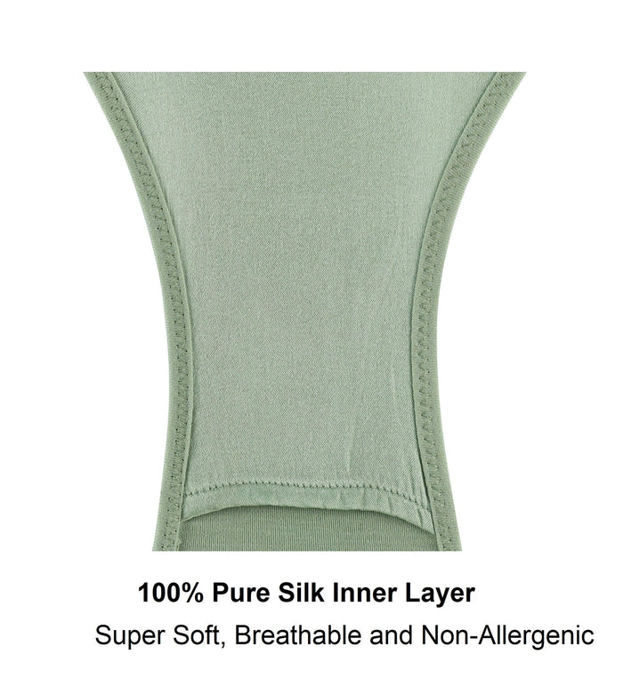 Marrow High Waisted Silk and Organic Cotton Full Brief in Aspen Green, view 5 – Juliemay Lingerie