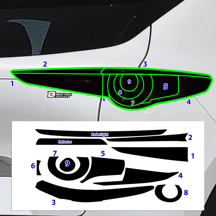 Full Headlight Taillight Precut Smoked PPF Tint Kit Film Overlay Fits Mazda Cx - 30 2020 - 2025 - Bogar Tech Designs