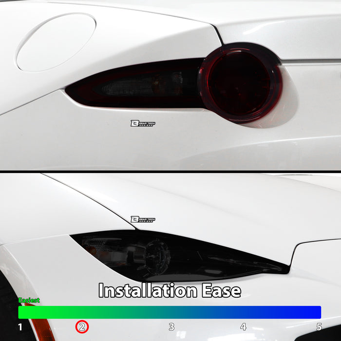 Full Headlight Taillight Precut Smoked PPF Tint Kit Film Overlay Fits Mazda Miata 2016 - 2025 - Bogar Tech Designs