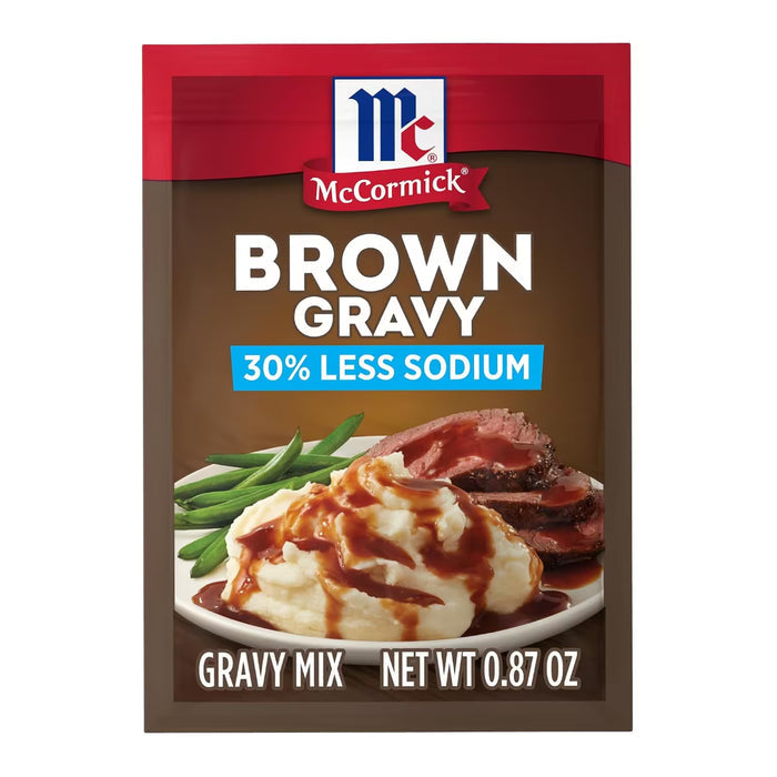 McCormick Brown Gravy Mix, 30% Less Sodium - 12 Pack