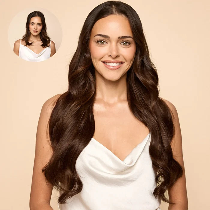 Medium Brown (2B) Seamless Clip-Ins