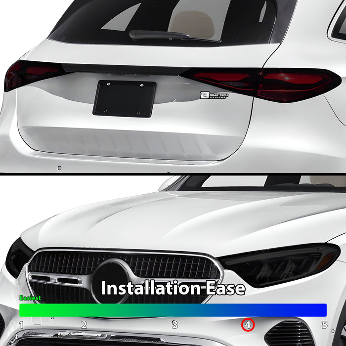 Full Headlight Taillight Precut Smoked PPF Tint Kit Film Overlay Fits Mercedes Benz GLC 2023 - 2025 - Bogar Tech Designs