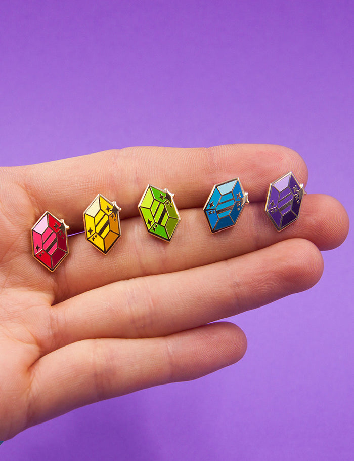 Mini Gem enamel Pins
