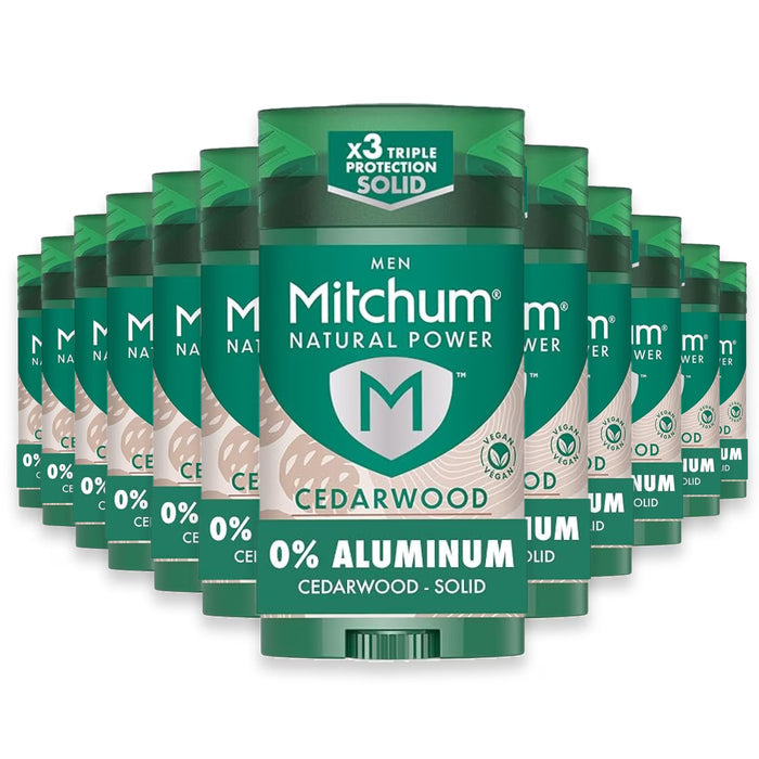 Mitchum Natural Power Men Cedarwood Deodorant - 2.7 oz - 24 Pack