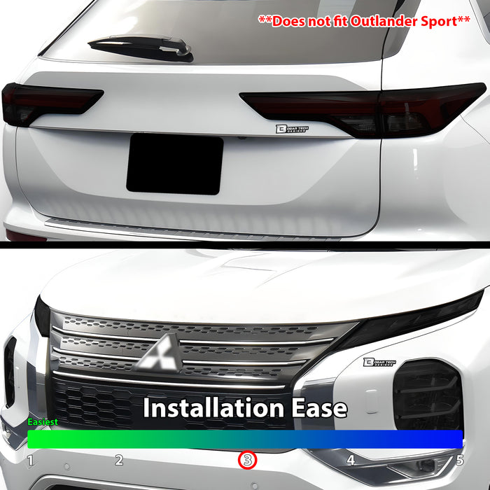 Full Headlight Taillight Precut Smoked PPF Tint Kit Film Overlay Fits Mitsubishi Outlander 2022 - 2025 - Bogar Tech Designs