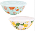 Mud Pie Fruity Melamine Bowl Lid Set